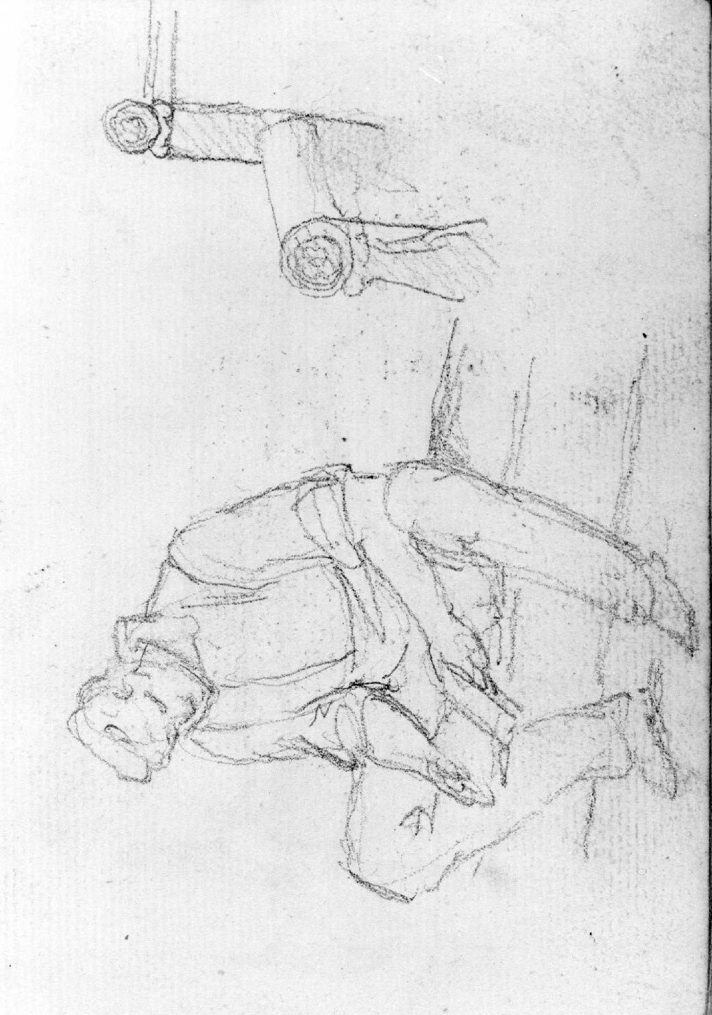 figura maschile (disegno, serie) di Canella Carlo (prima metà sec. XIX)