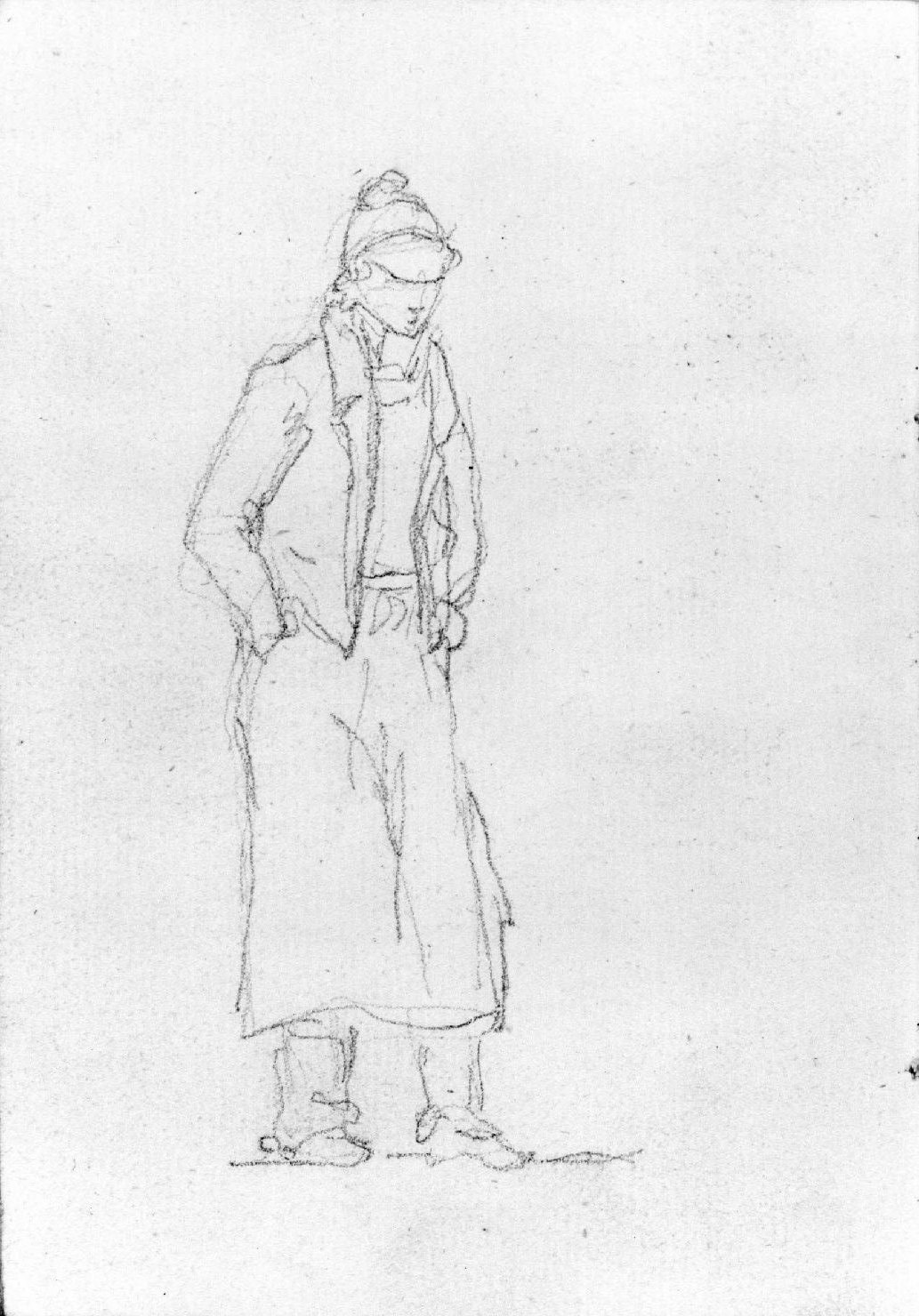 figura maschile (disegno, serie) di Canella Carlo (prima metà sec. XIX)