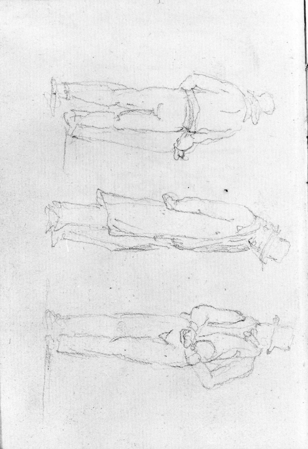 figure maschili (disegno, serie) di Canella Carlo (prima metà sec. XIX)