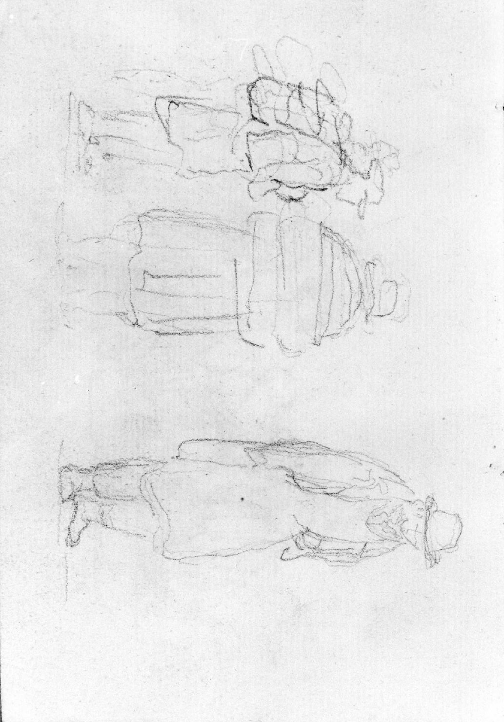 figure maschili (disegno, serie) di Canella Carlo (prima metà sec. XIX)