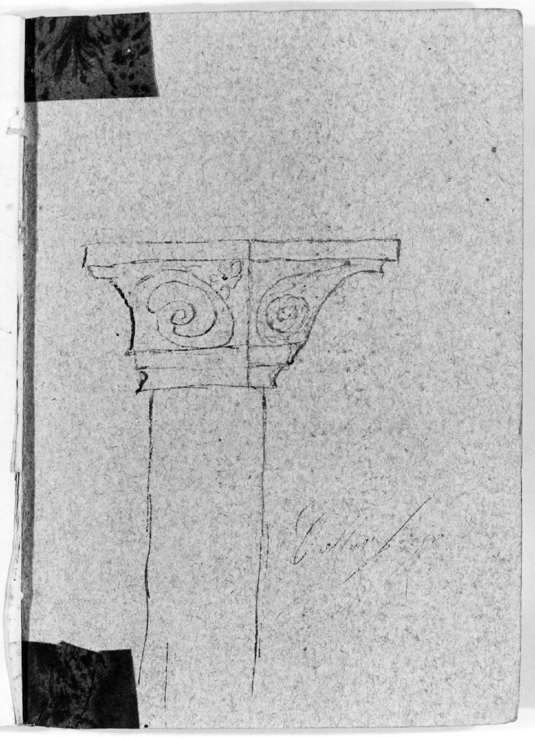elementi architettonici (disegno, serie) di Canella Carlo (prima metà sec. XIX)