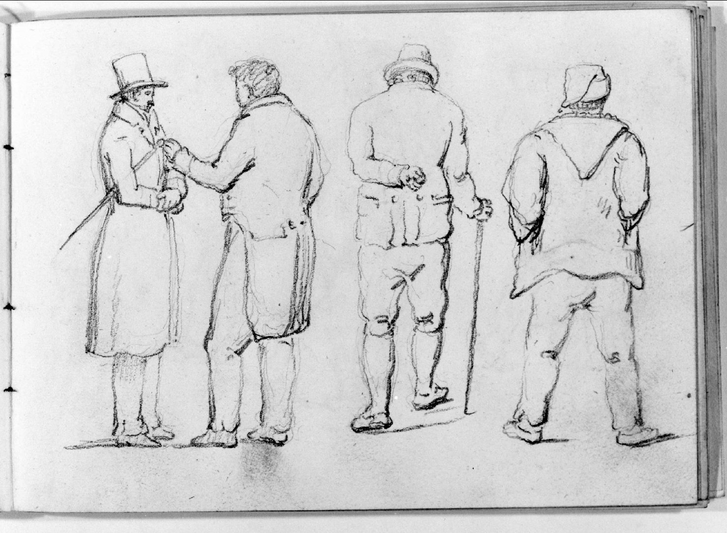 figure maschili (disegno, serie) di Canella Carlo (seconda metà sec. XIX)