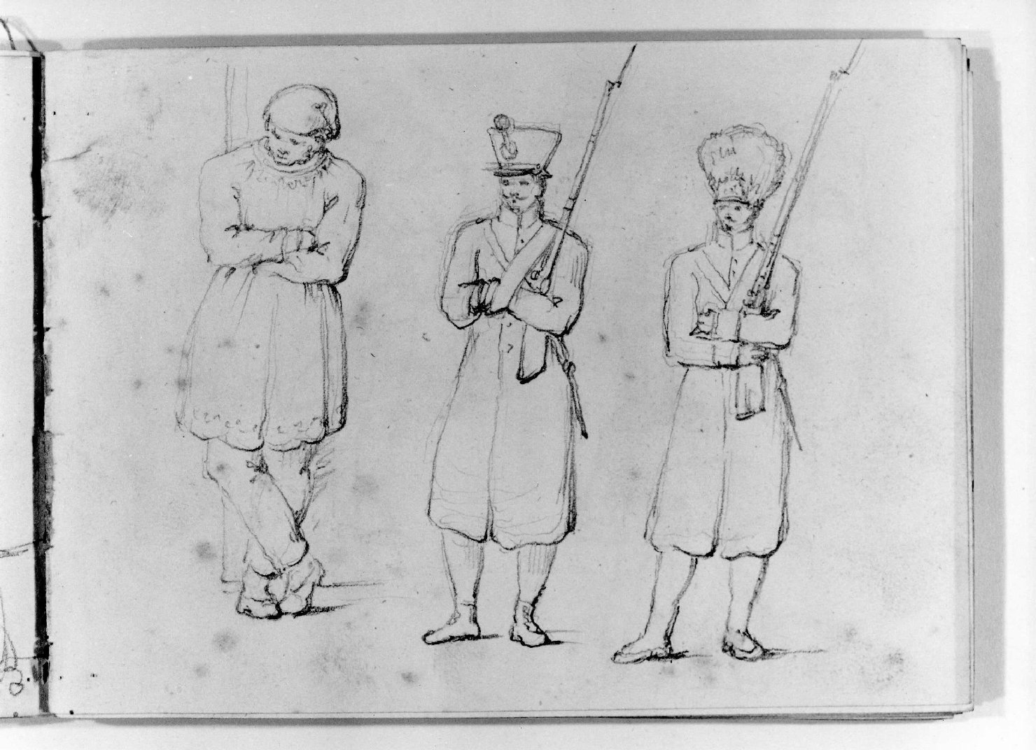 figure maschili (disegno, serie) di Canella Carlo (seconda metà sec. XIX)