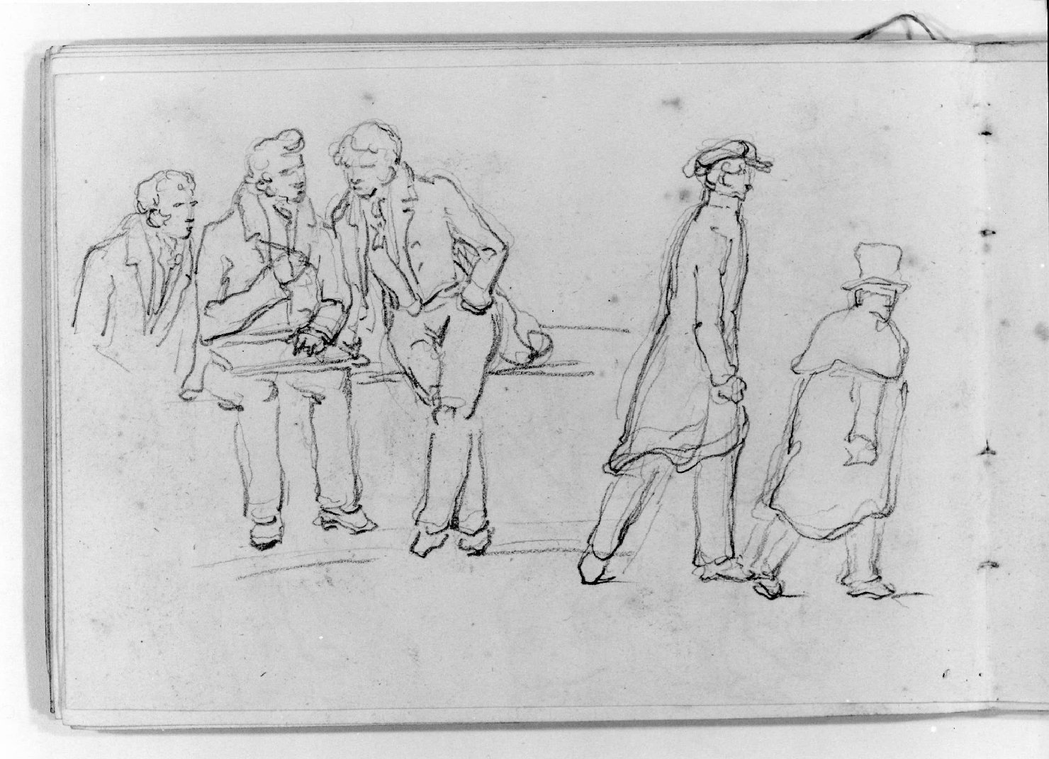 figure maschili (disegno, serie) di Canella Carlo (seconda metà sec. XIX)