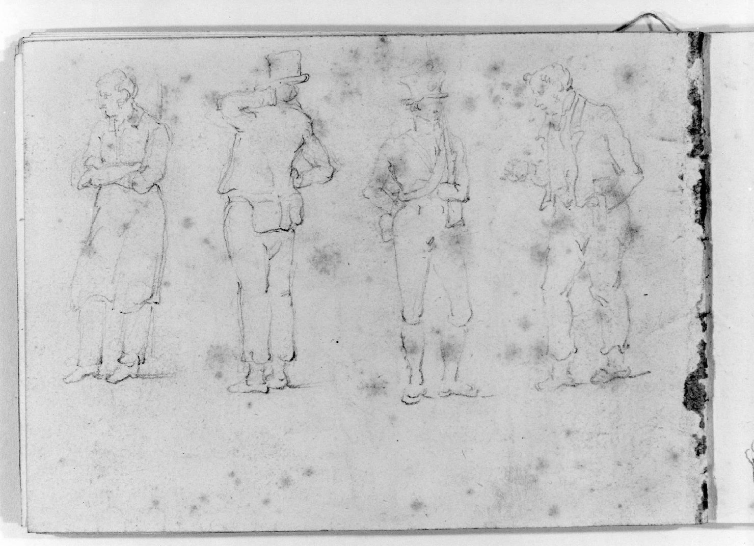 figure maschili (disegno, serie) di Canella Carlo (seconda metà sec. XIX)