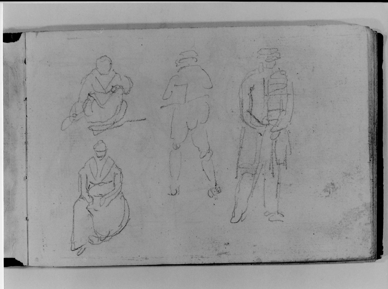 figure maschili e femminili (disegno, serie) di Canella Carlo (prima metà sec. XIX)