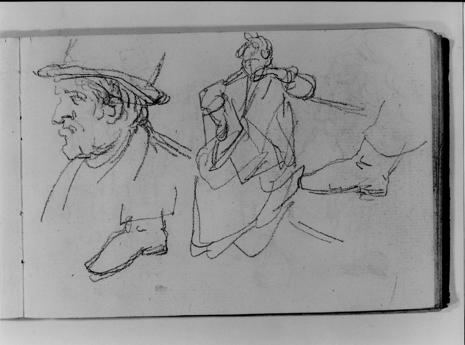 figure maschili e femminili (disegno, serie) di Canella Carlo (prima metà sec. XIX)