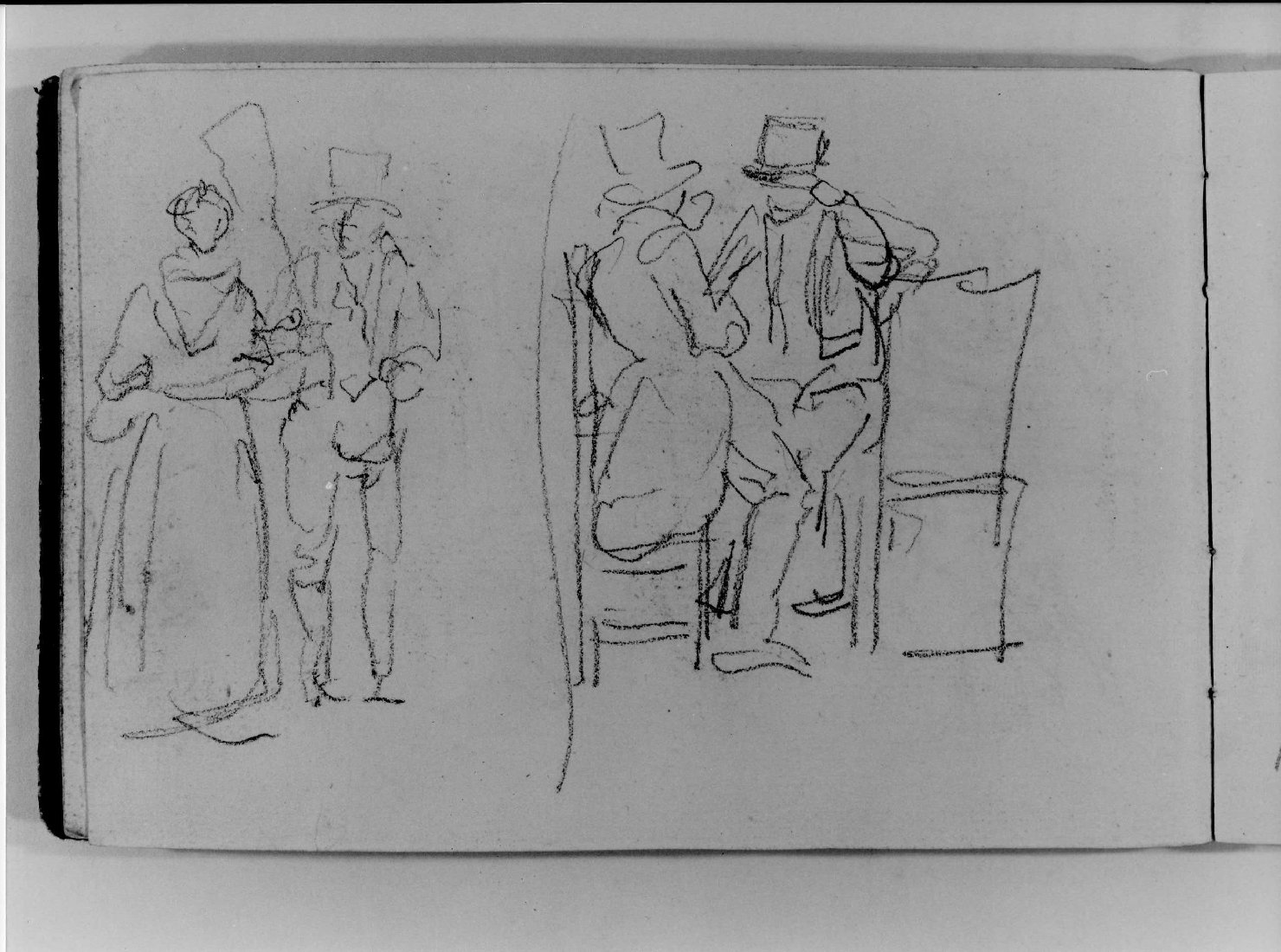 figure maschili e femminili (disegno, serie) di Canella Carlo (prima metà sec. XIX)