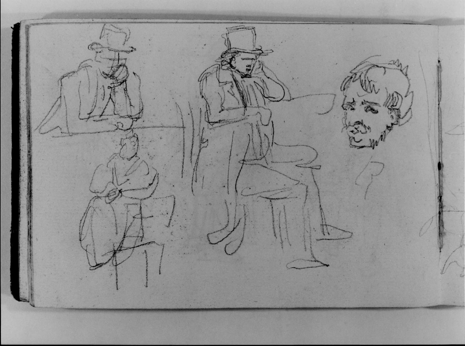 figure maschili (disegno, serie) di Canella Carlo (prima metà sec. XIX)