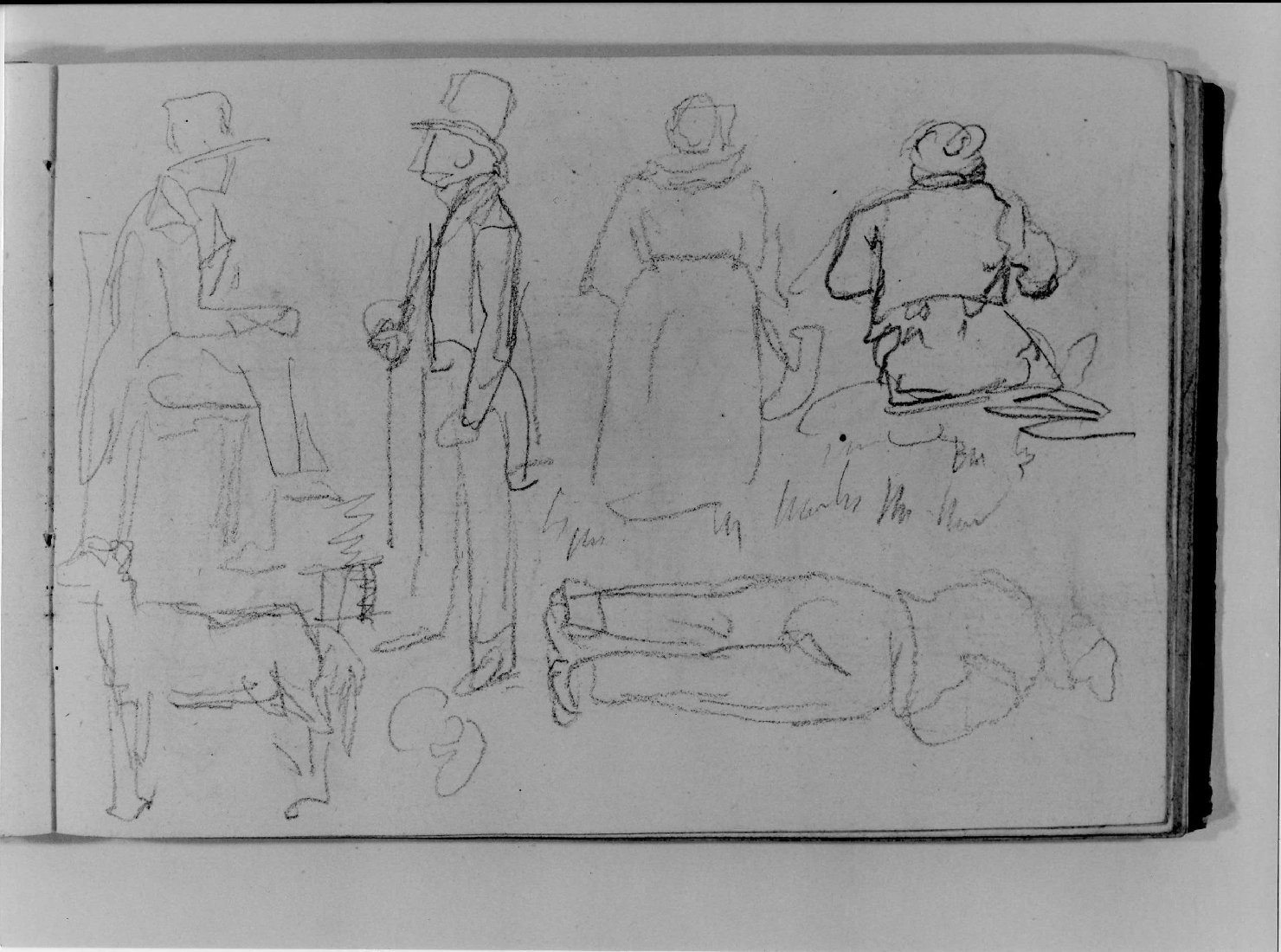 figure maschili e femminili (disegno, serie) di Canella Carlo (prima metà sec. XIX)