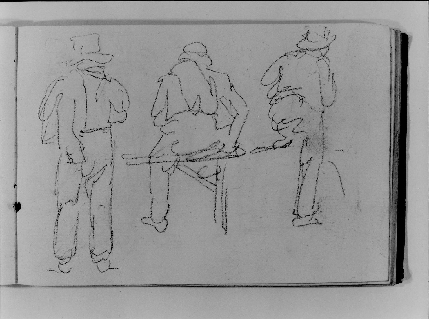 figure maschili (disegno, serie) di Canella Carlo (prima metà sec. XIX)