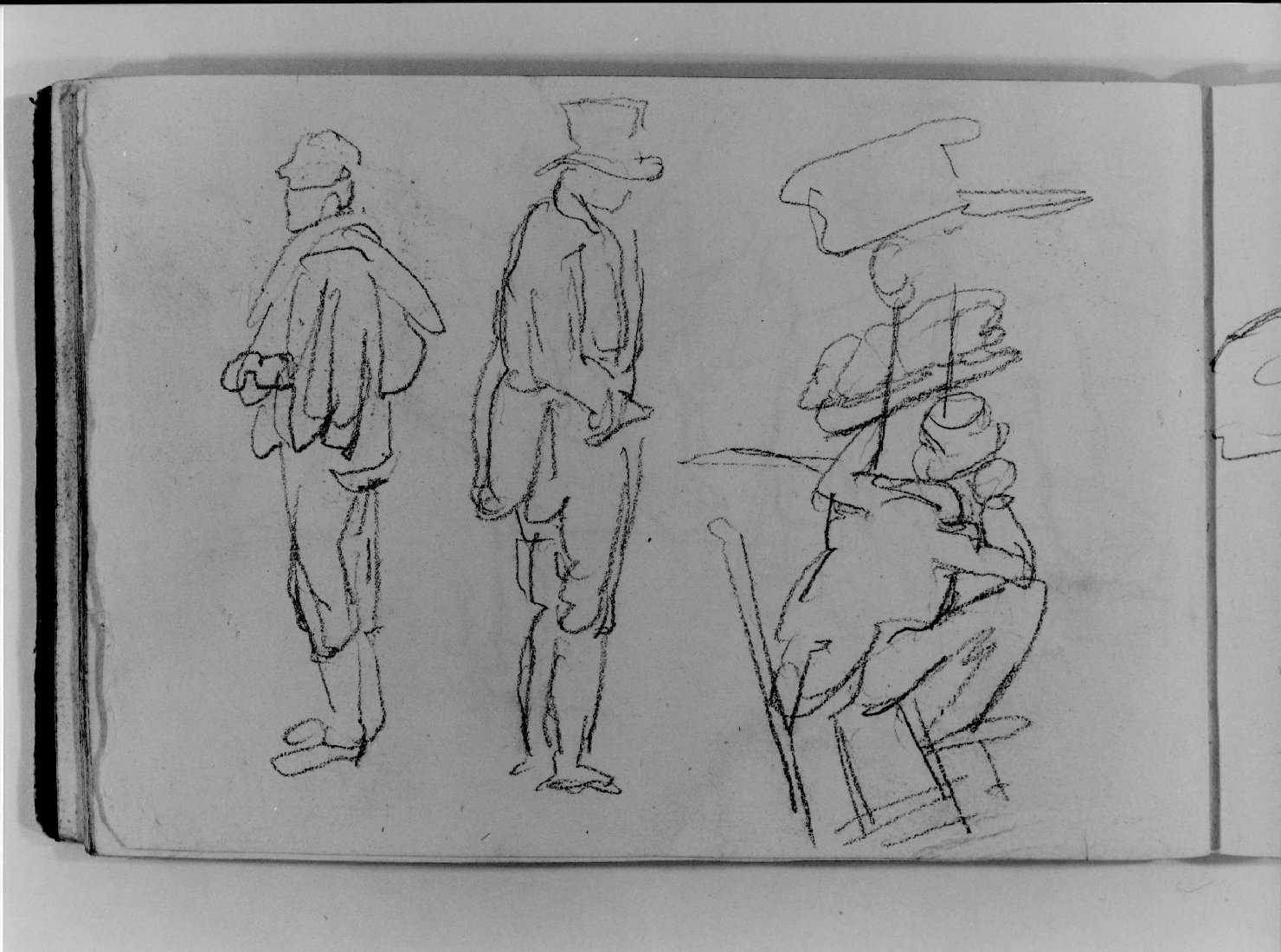 figure maschili (disegno, serie) di Canella Carlo (prima metà sec. XIX)