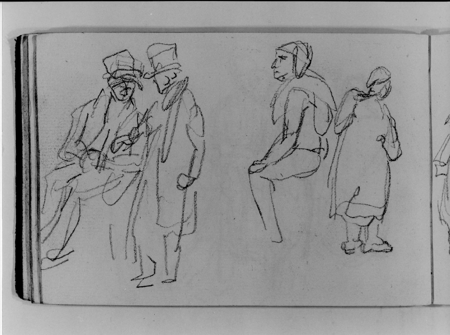 figure maschili (disegno, serie) di Canella Carlo (prima metà sec. XIX)