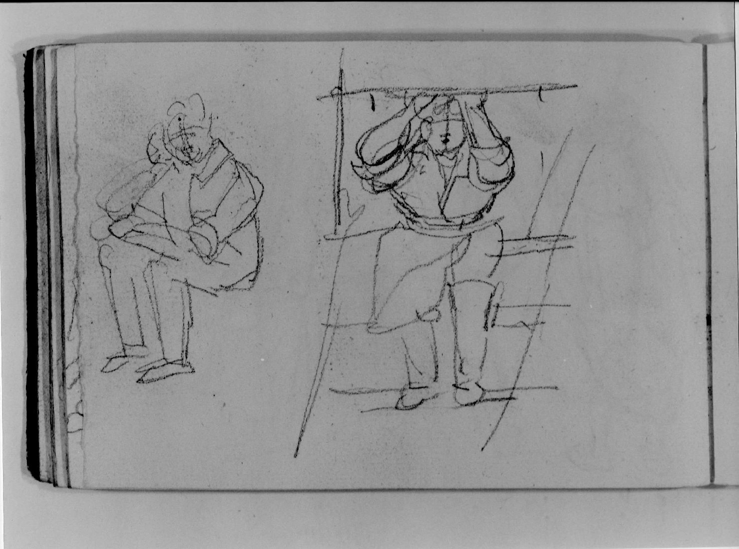 figure maschili (disegno, serie) di Canella Carlo (prima metà sec. XIX)