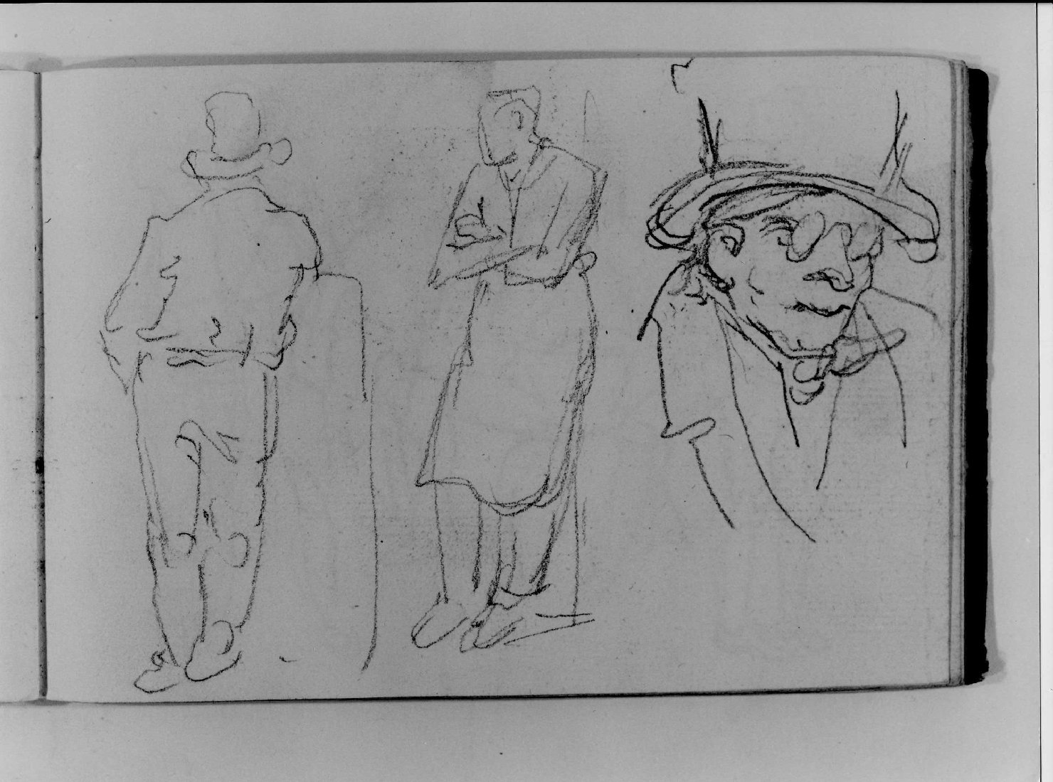 figure maschili (disegno, serie) di Canella Carlo (prima metà sec. XIX)