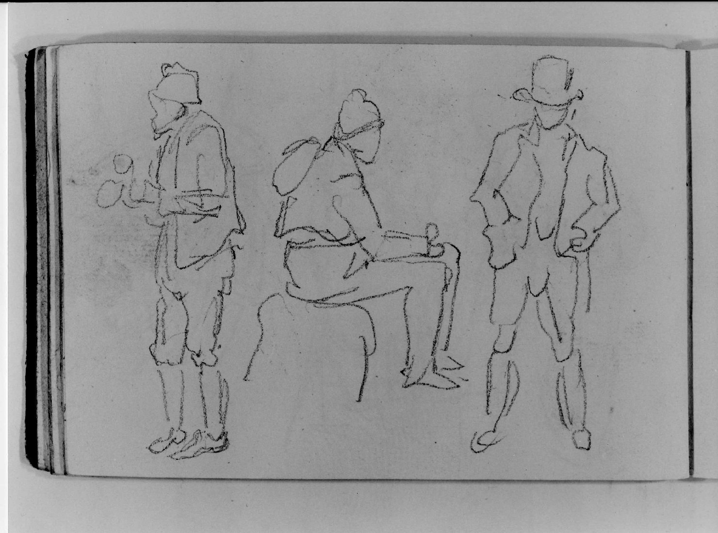 figure maschili (disegno, serie) di Canella Carlo (prima metà sec. XIX)