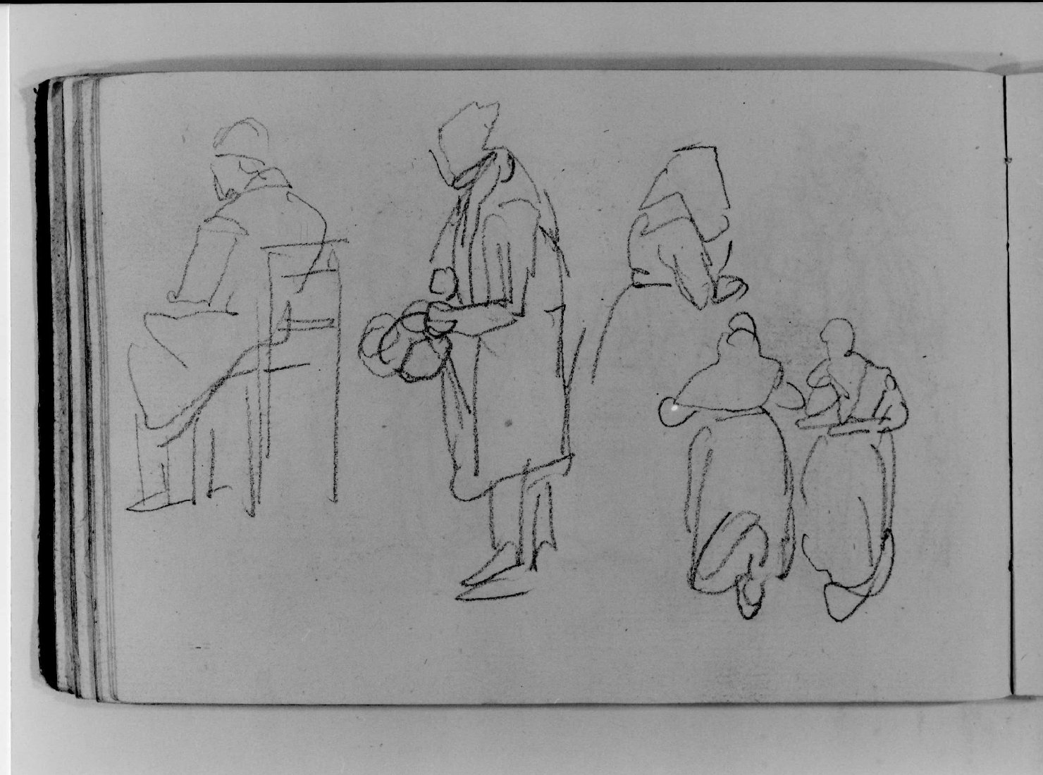 figure maschili e femminili (disegno, serie) di Canella Carlo (prima metà sec. XIX)