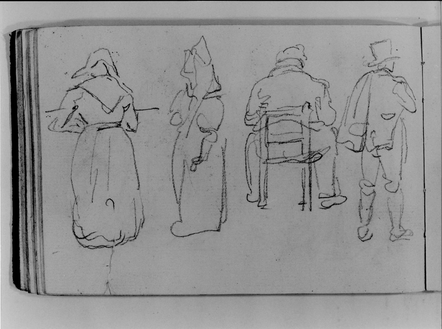 figure maschili e femminili (disegno, serie) di Canella Carlo (prima metà sec. XIX)