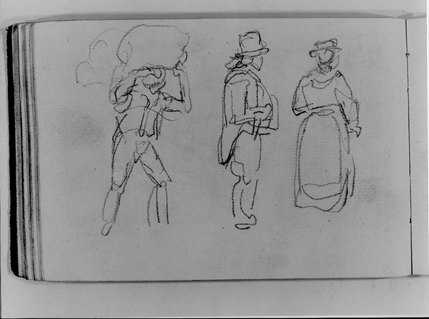 figure maschili e femminili (disegno, serie) di Canella Carlo (prima metà sec. XIX)