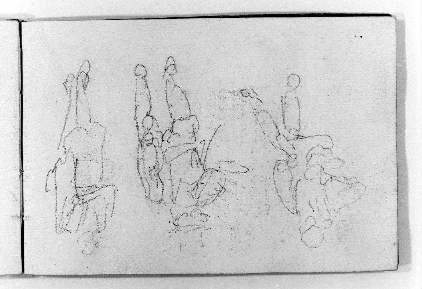 figure maschili (disegno, serie) di Canella Carlo (prima metà sec. XIX)