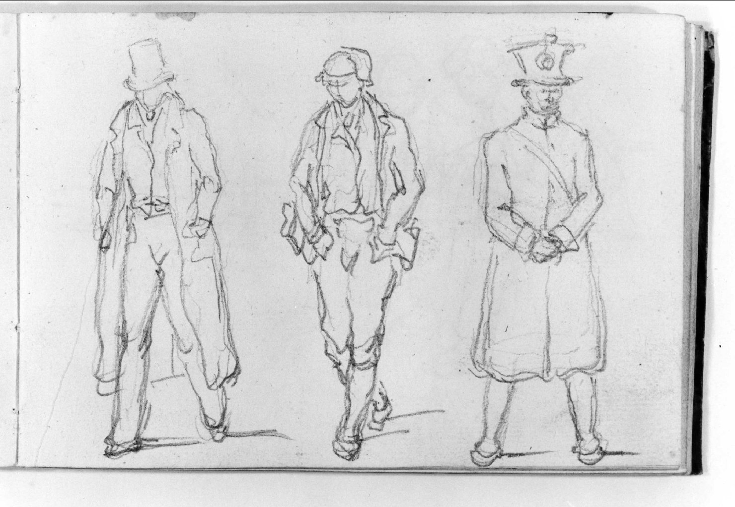 figure maschili (disegno, serie) di Canella Carlo (seconda metà sec. XIX)