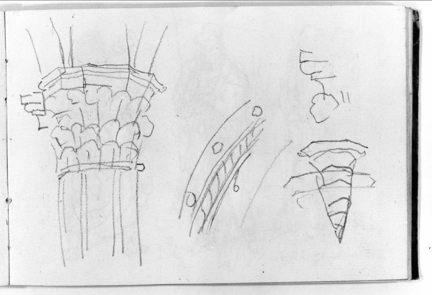 elementi architettonici (disegno, serie) di Canella Carlo (seconda metà sec. XIX)