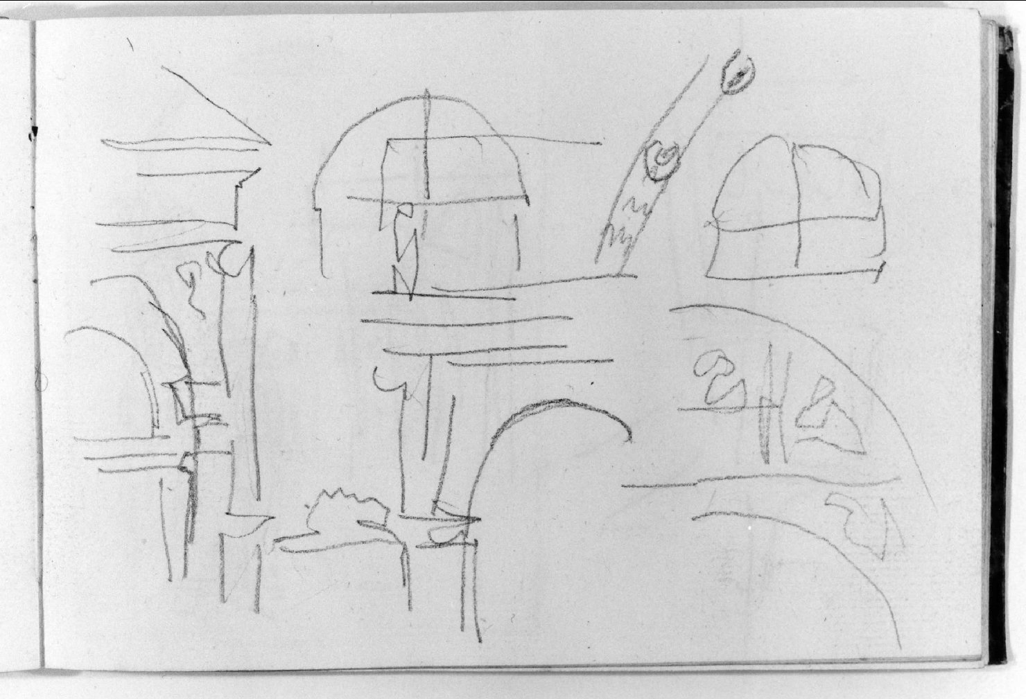 elementi architettonici (disegno, serie) di Canella Carlo (seconda metà sec. XIX)