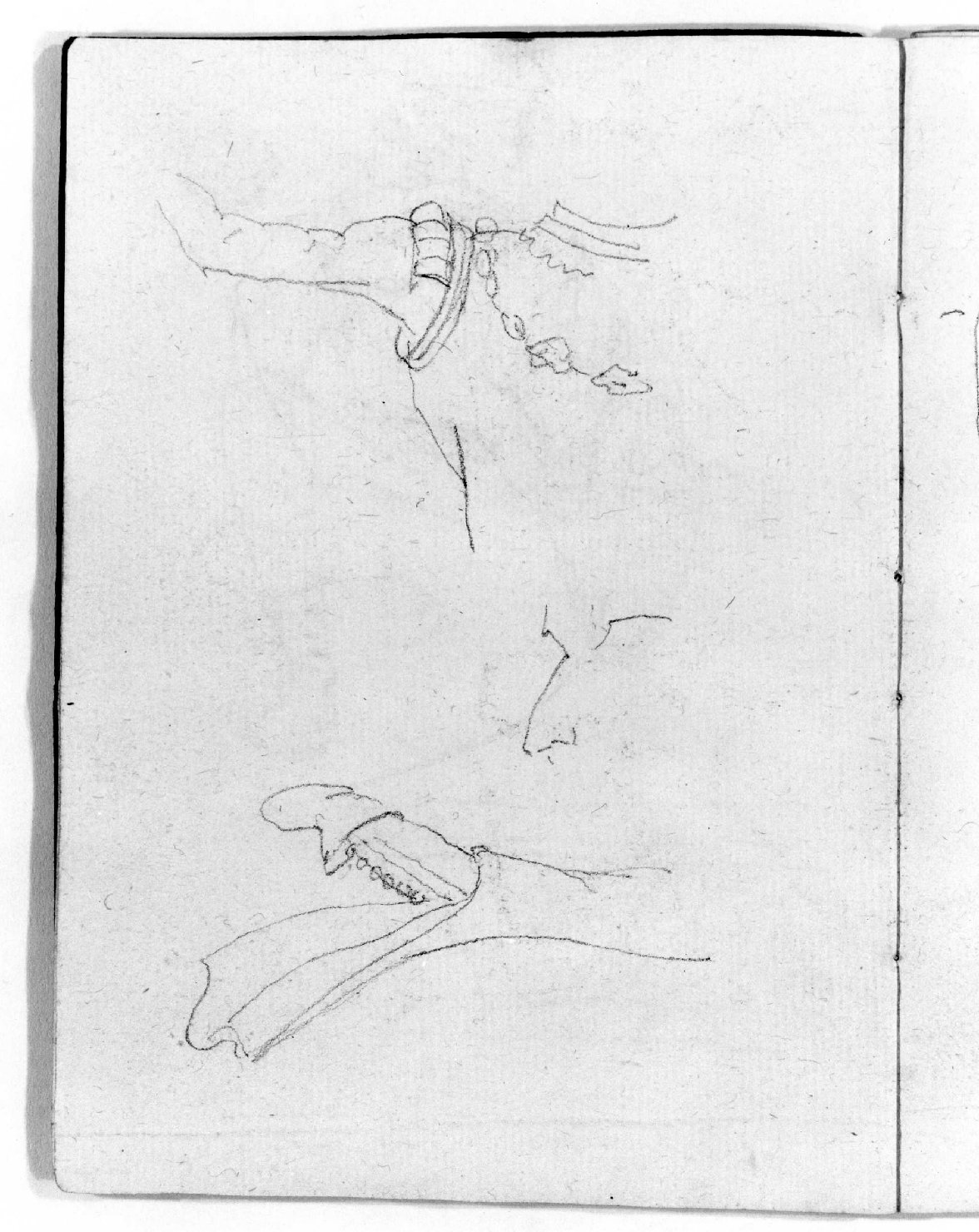 panneggio (disegno, serie) di Canella Giuseppe (prima metà sec. XIX)