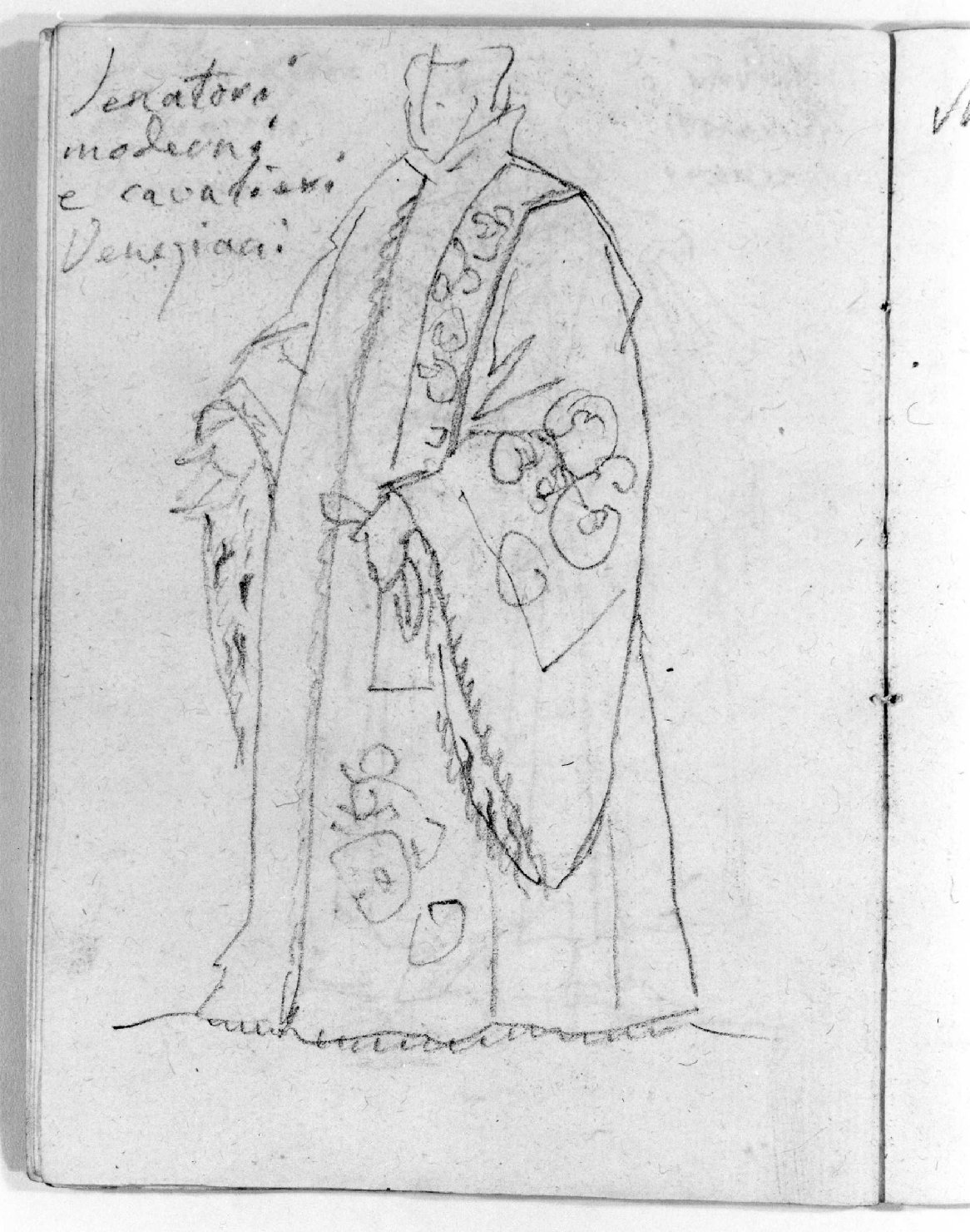 senatore veneziano (disegno, serie) di Canella Giuseppe (prima metà sec. XIX)