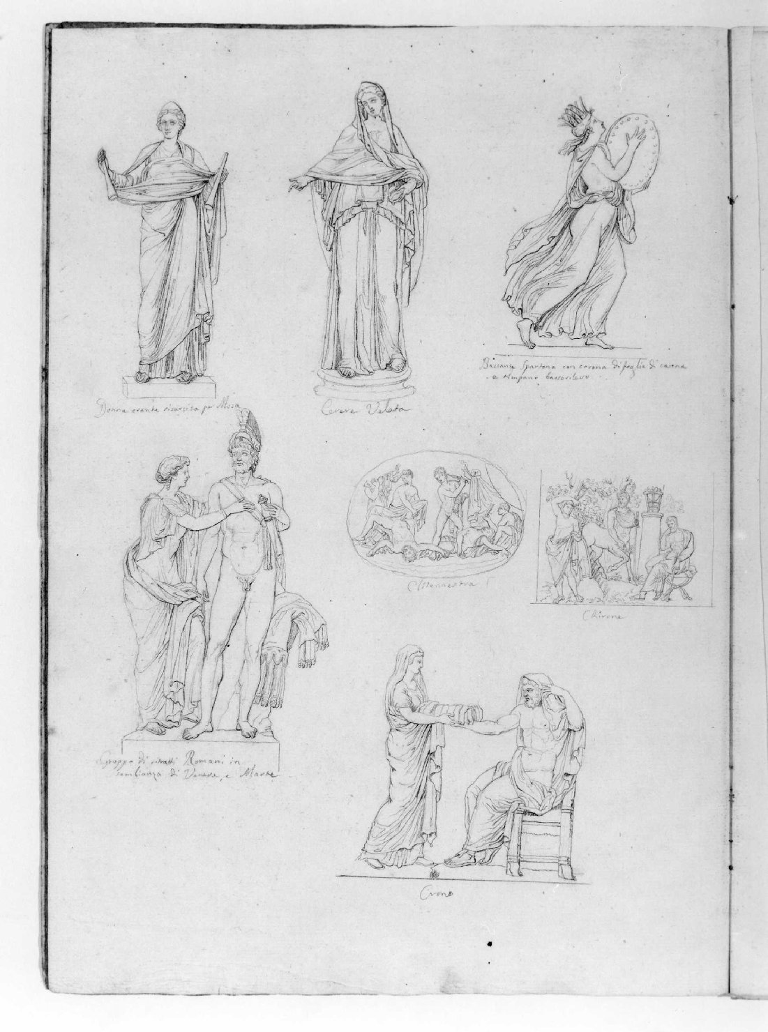 figure mitologiche (disegno, serie) di Comerio Agostino (sec. XIX)