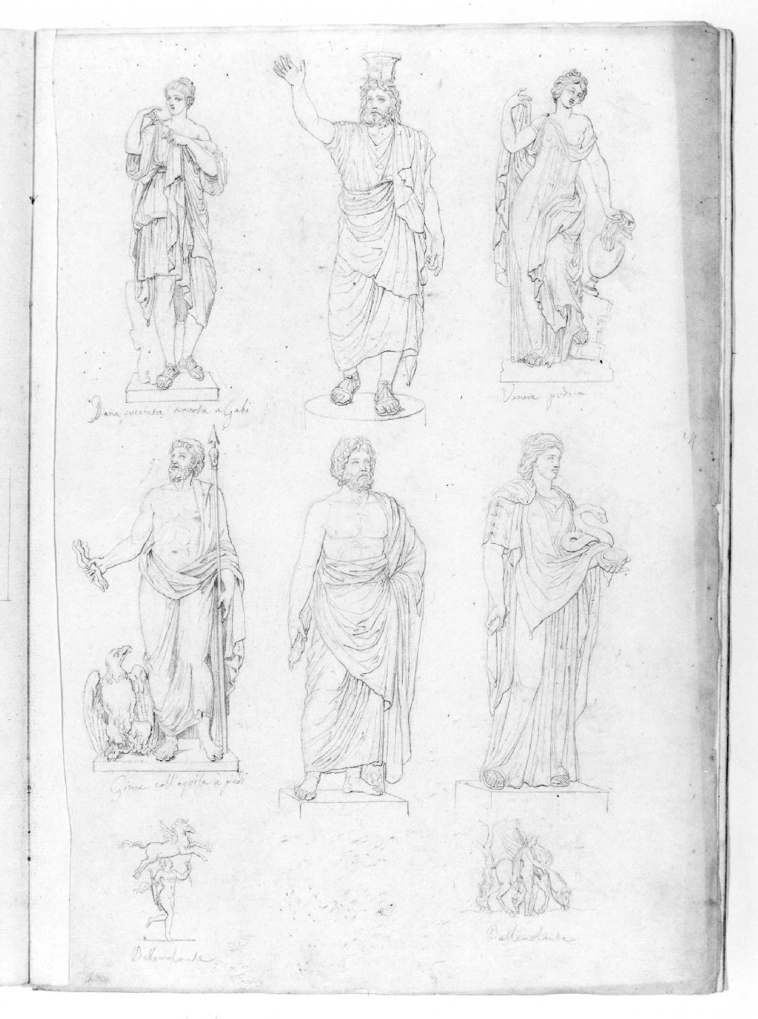 figure mitologiche (disegno, serie) di Comerio Agostino (sec. XIX)