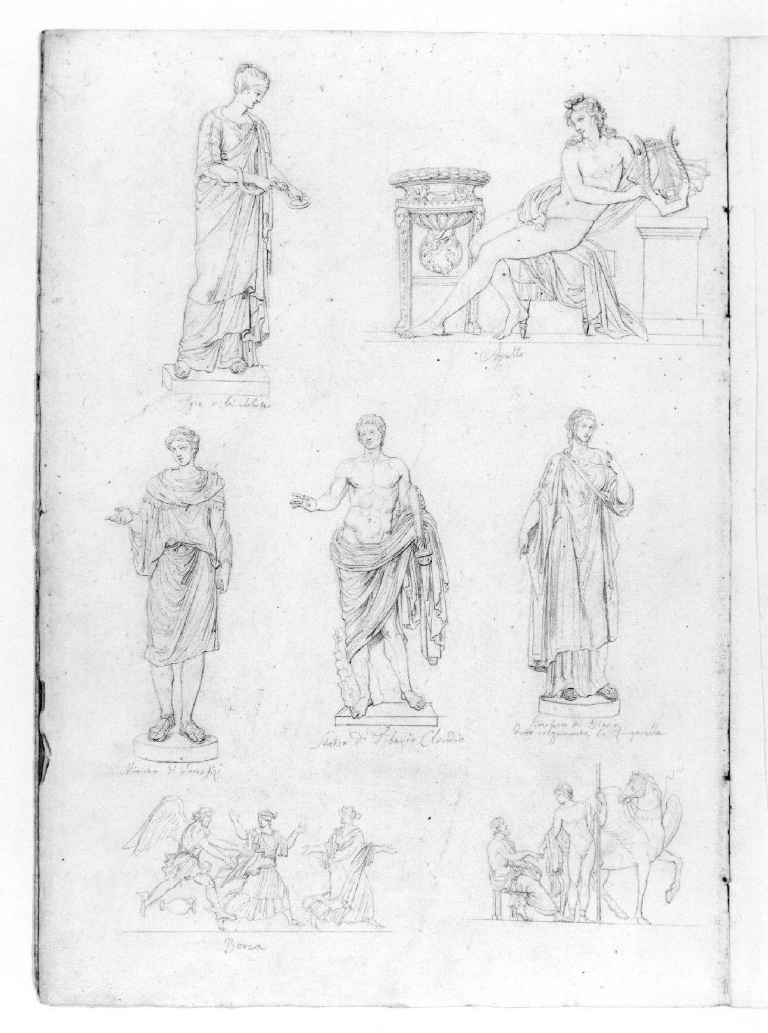 figure mitologiche (disegno, serie) di Comerio Agostino (sec. XIX)