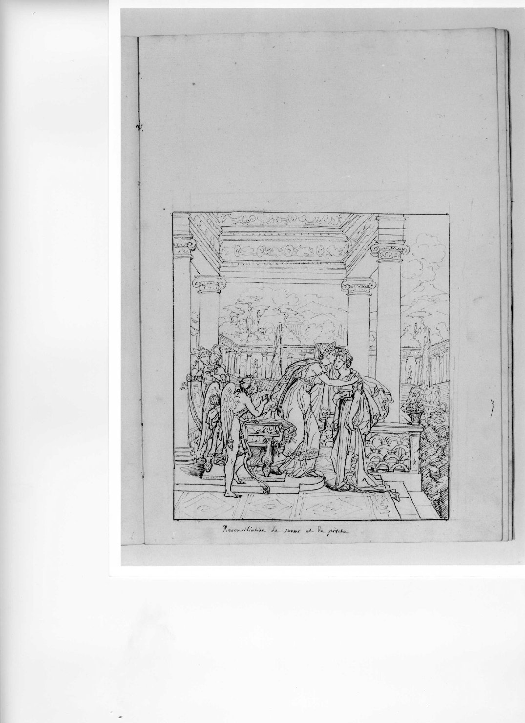 Psiche e Venere (disegno, serie) di Comerio Agostino (sec. XIX)