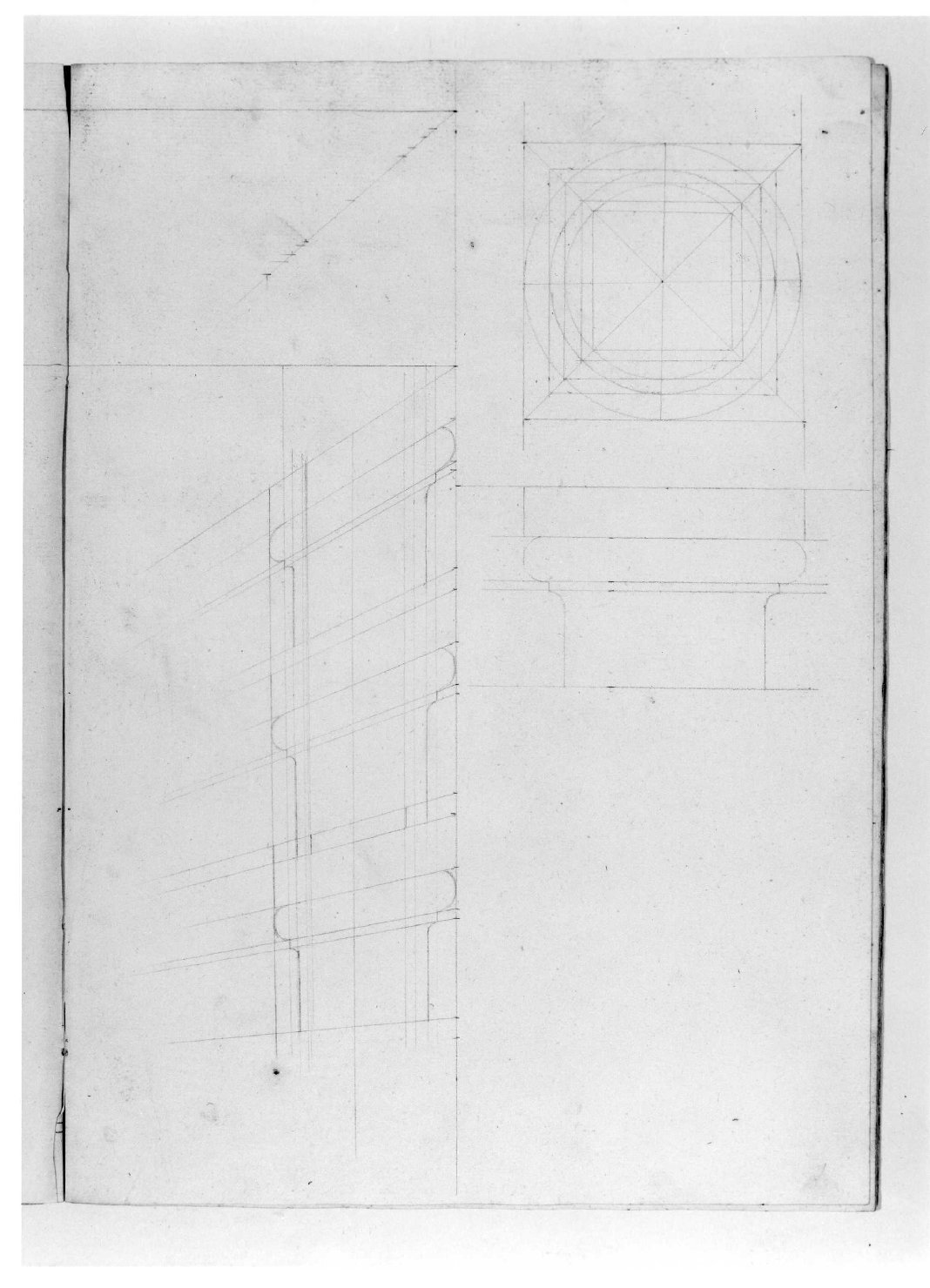 elementi architettonici (disegno, serie) di Canella Carlo (prima metà sec. XIX)