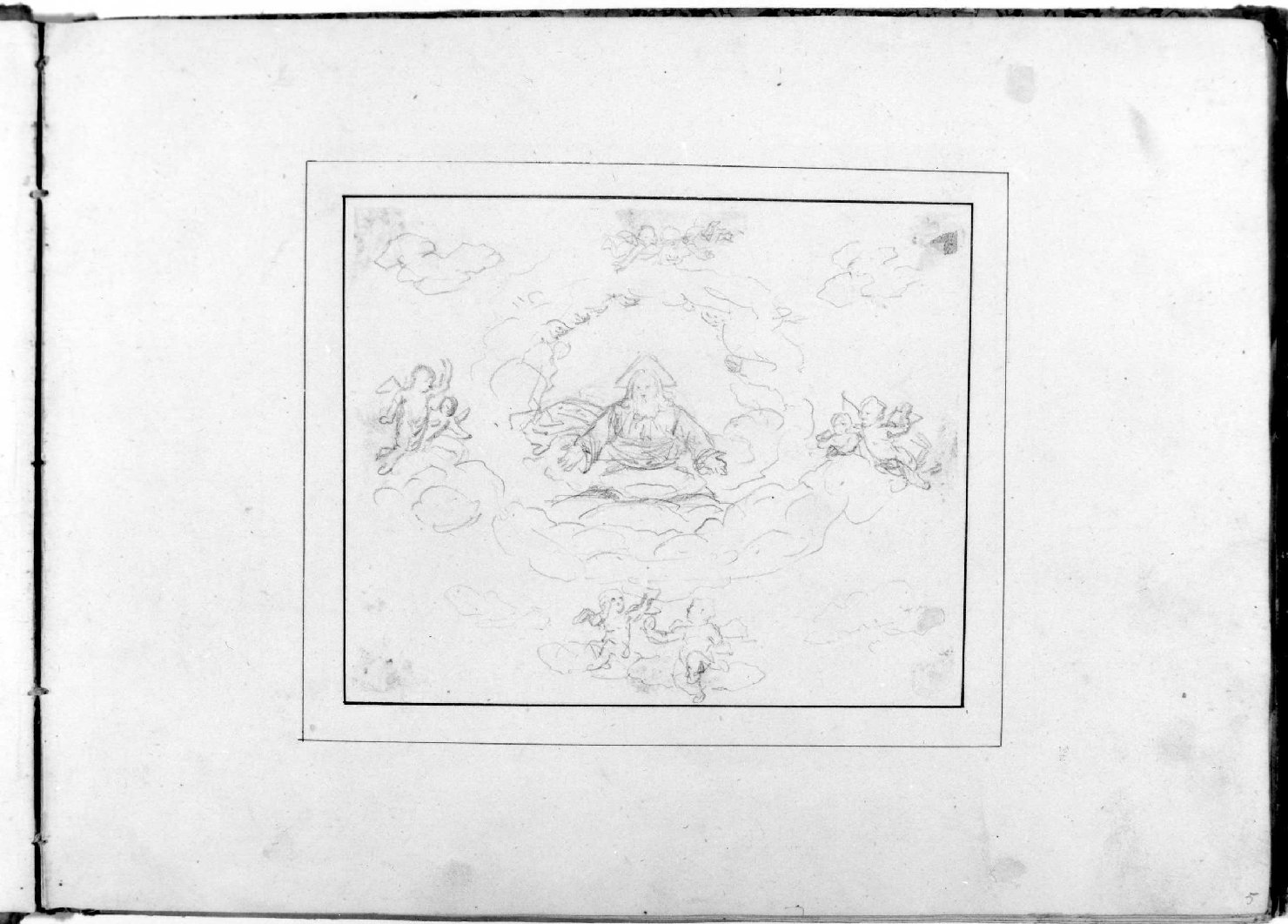 Dio Padre in gloria (disegno, serie) di Recchia Angelo (metà sec. XIX)