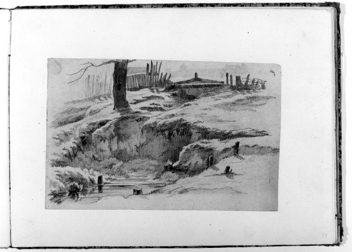 paesaggio (disegno, serie) di Recchia Angelo (metà sec. XIX)