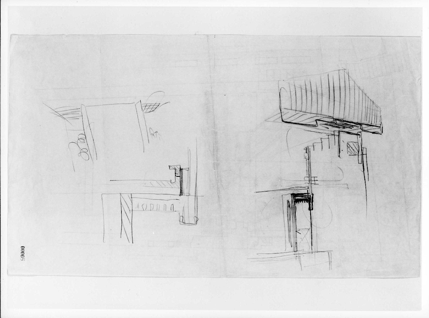 statua equestre di Cangrande I della Scala al Museo di Castelvecchio di Verona (disegno preparatorio) di Scarpa Carlo (sec. XX)