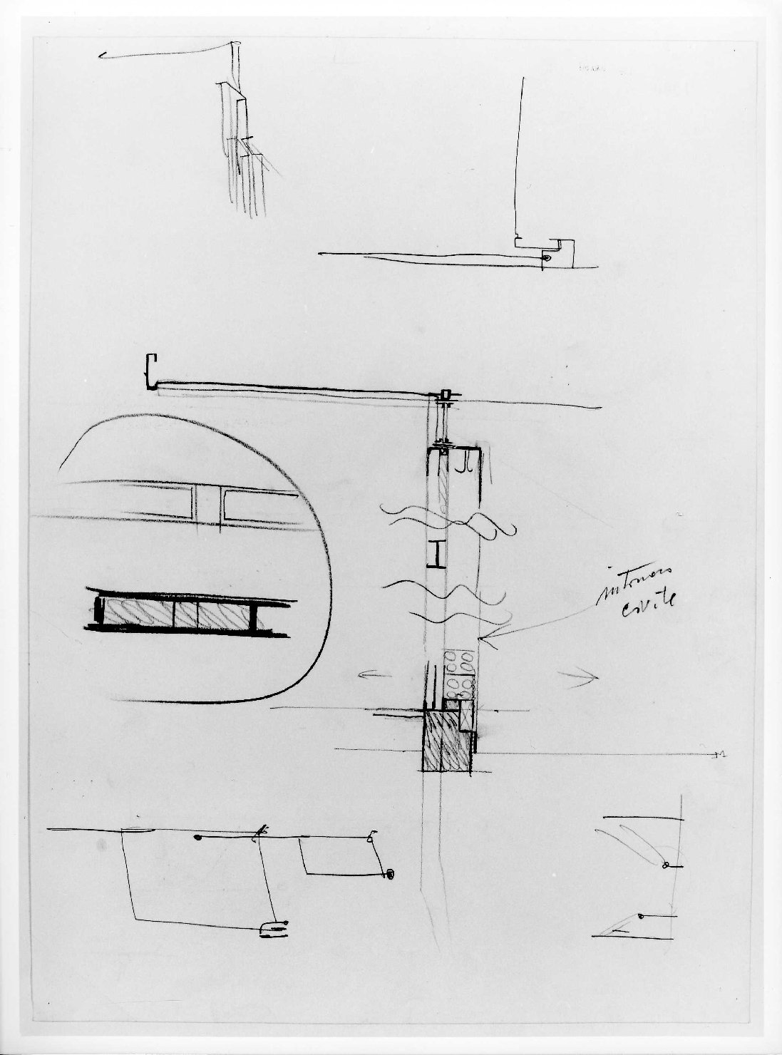 passaggio Reggia-Mastio del Museo di Castelvecchio di Verona (disegno) di Scarpa Carlo (sec. XX)
