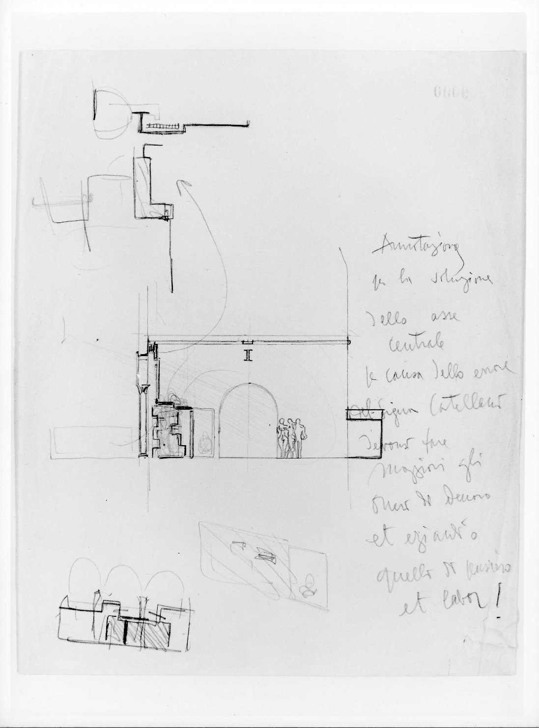 restauro dell'ala della Galleria del Museo di Castelvecchio di Verona (disegno) di Scarpa Carlo (sec. XX)