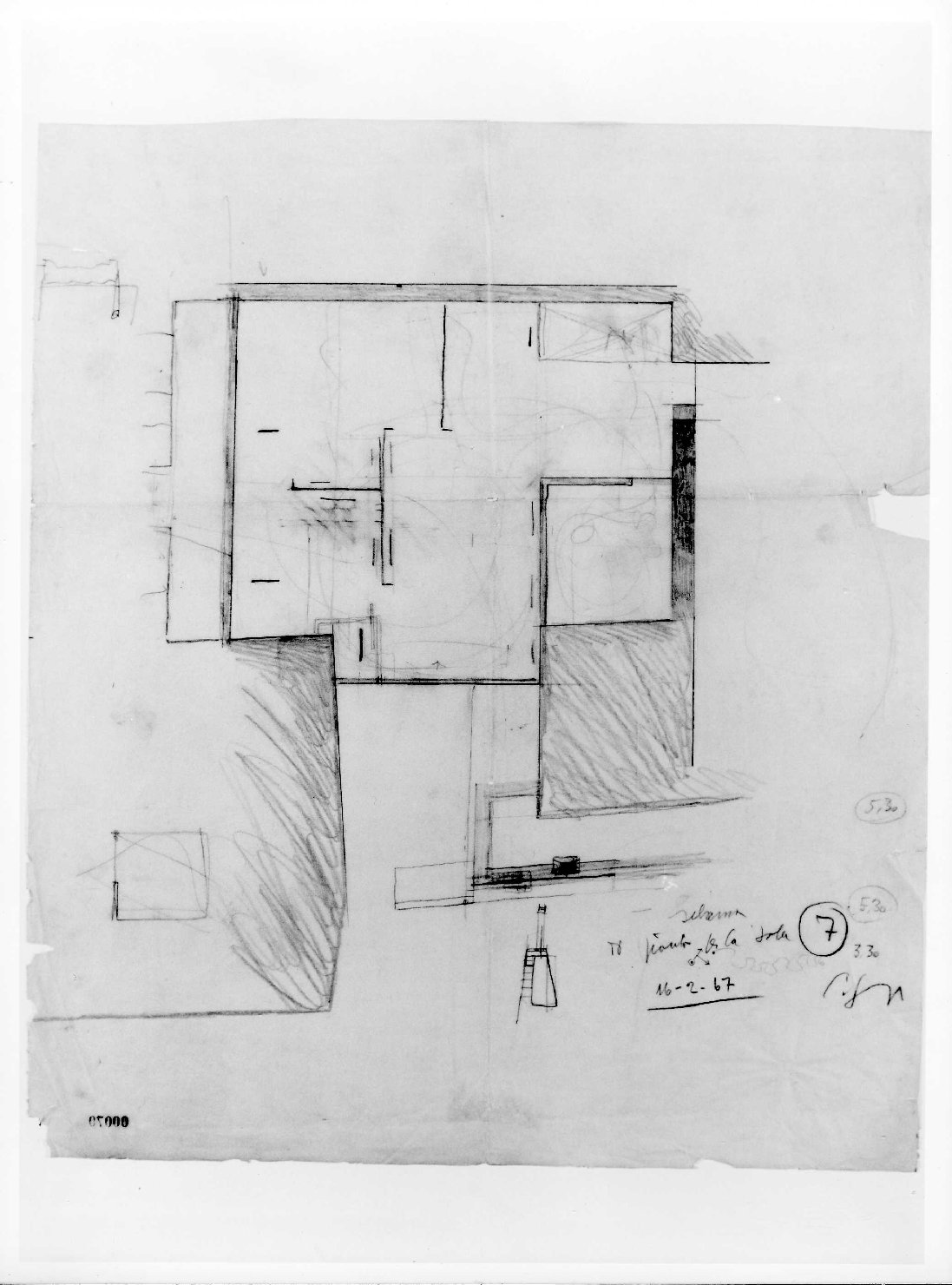 ala orientale del Museo di Castelvecchio di Verona (disegno) di Scarpa Carlo (sec. XX)