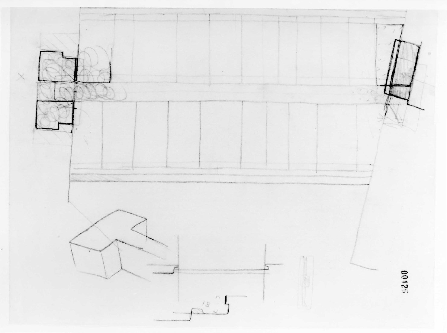 passaggio Reggia-Mastio del Museo di Castelvecchio di Verona (disegno preparatorio) di Scarpa Carlo (sec. XX)