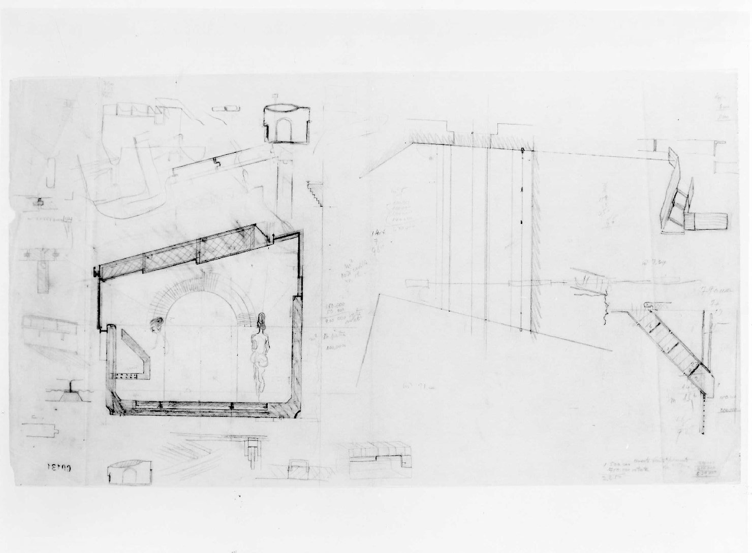 passaggio Reggia-Mastio del Museo di Castelvecchio di Verona (disegno) di Scarpa Carlo (sec. XX)
