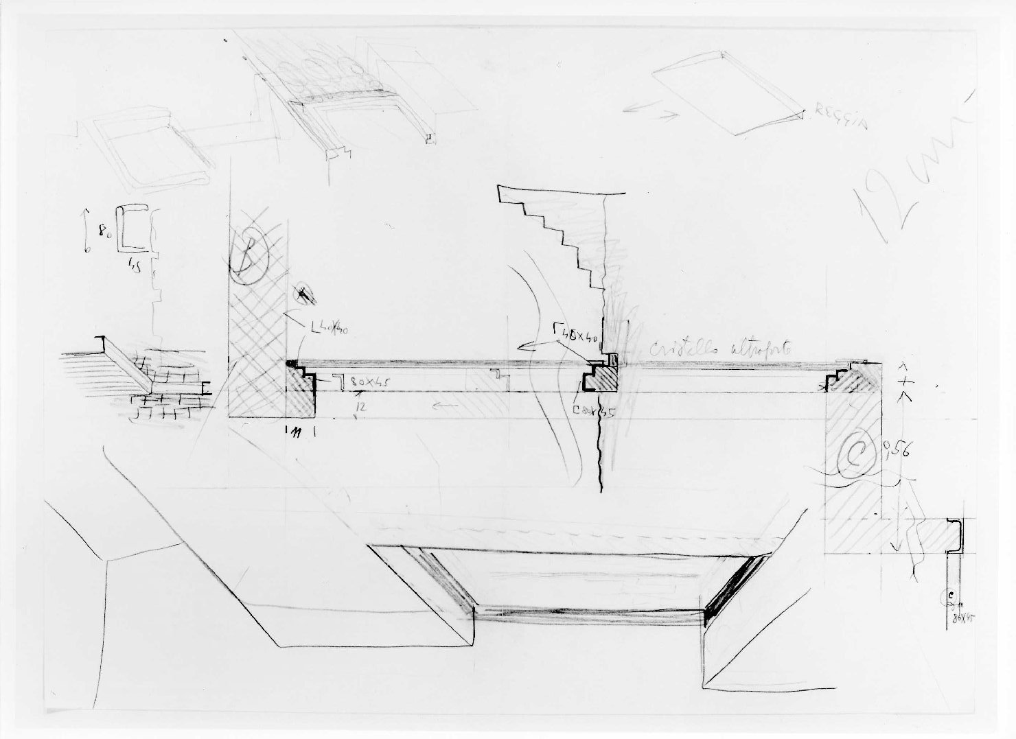 passaggio Reggia-Mastio del Museo di Castelvecchio di Verona (disegno) di Scarpa Carlo (sec. XX)
