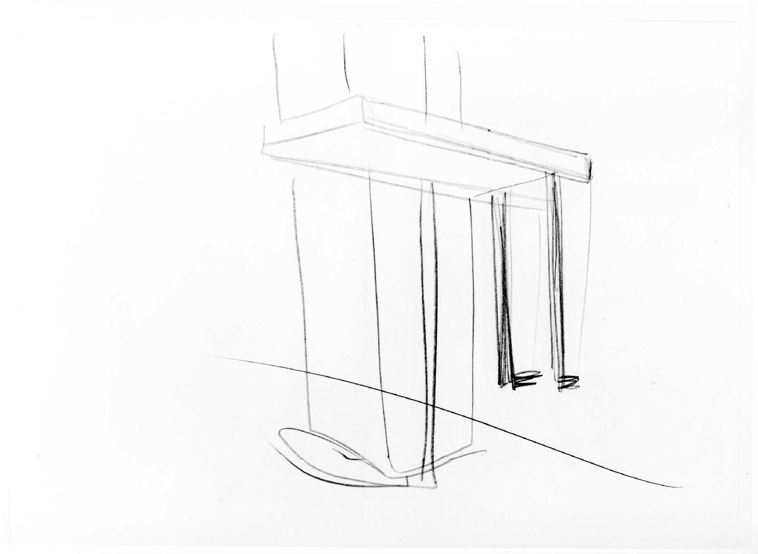 statua equestre di Cangrande I della Scala al Museo di Castelvecchio di Verona (disegno) di Scarpa Carlo (sec. XX)