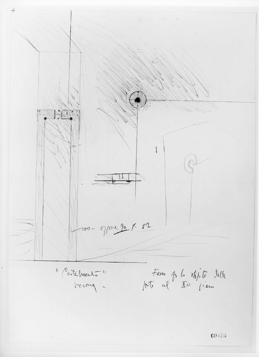 restauro dell'ala della Galleria del Museo di Castelvecchio di Verona (disegno) di Scarpa Carlo (sec. XX)