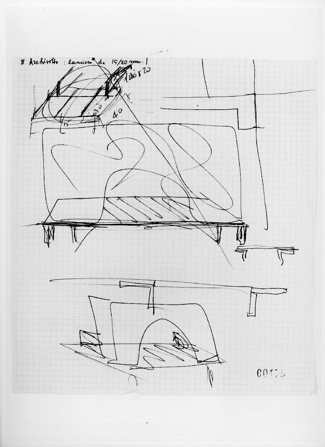 allestimento dell'ala della Galleria del Museo di Castelvecchio di Verona (disegno) di Scarpa Carlo (sec. XX)