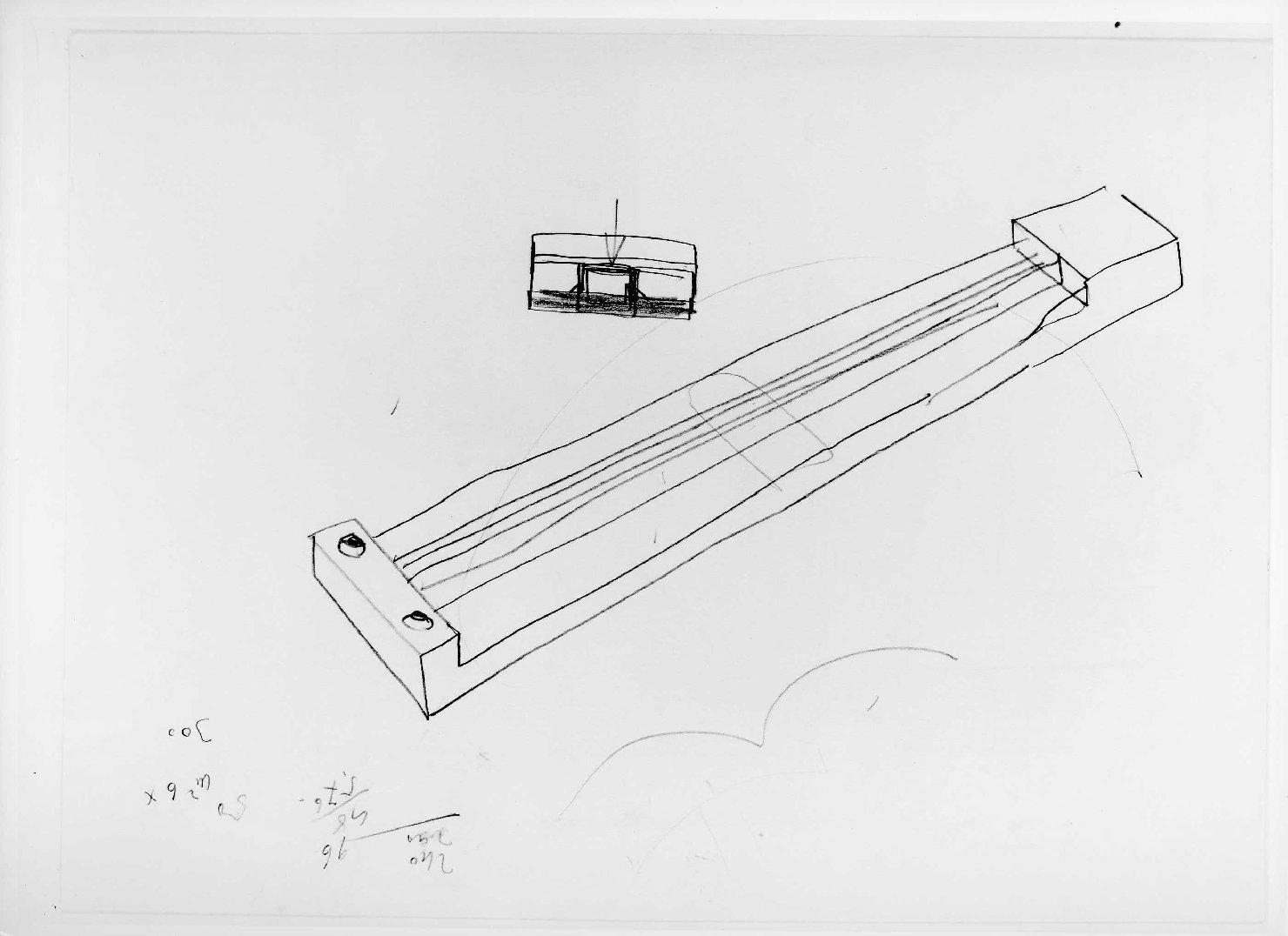 allestimento dell'ala della Galleria del Museo di Castelvecchio di Verona (disegno preparatorio) di Scarpa Carlo (sec. XX)