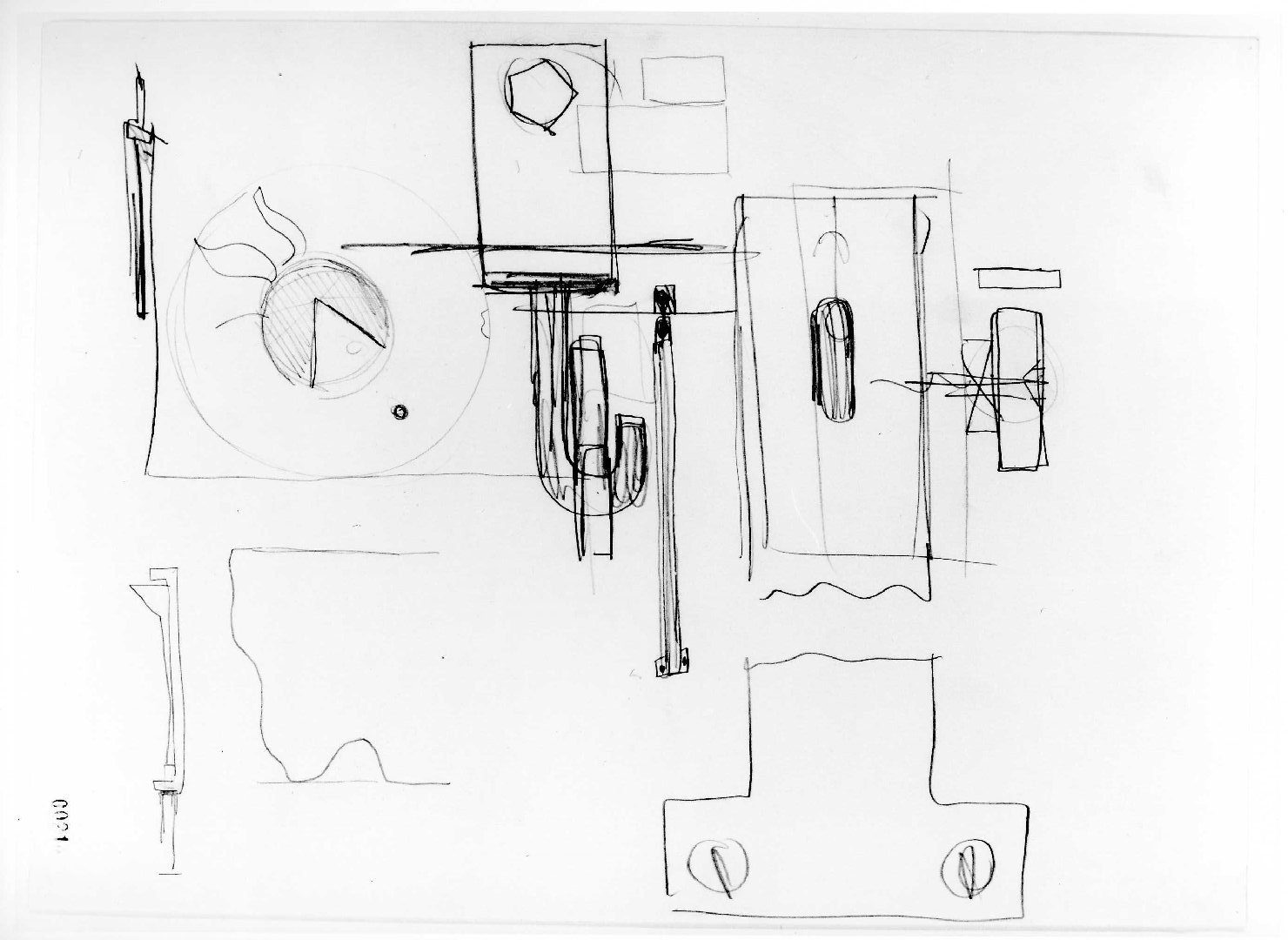 allestimento dell'ala della Galleria del Museo di Castelvecchio di Verona (disegno preparatorio) di Scarpa Carlo (sec. XX)