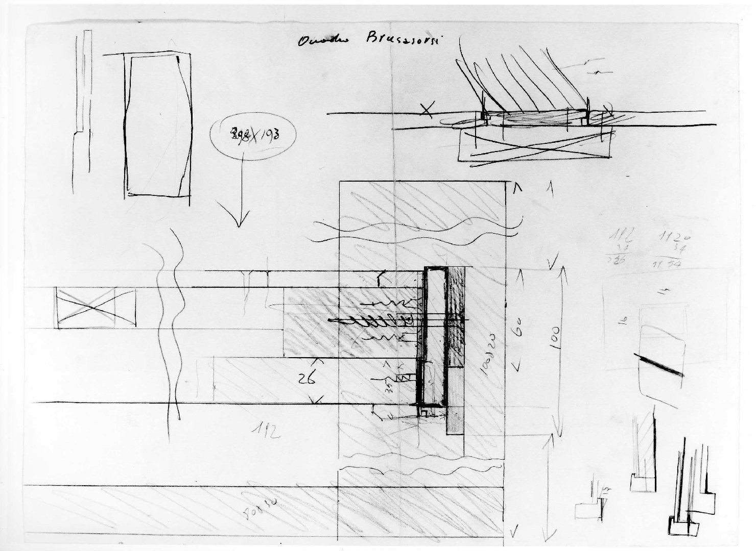 allestimento dell'ala della Galleria del Museo di Castelvecchio di Verona (disegno preparatorio) di Scarpa Carlo (sec. XX)