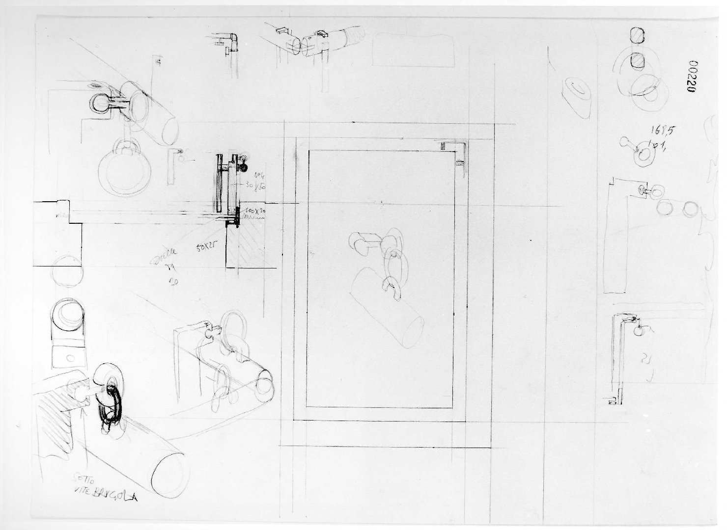 restauro dell'ala della Galleria del Museo di Castelvecchio di Verona (disegno preparatorio) di Scarpa Carlo (sec. XX)